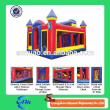 hot adult inflatable obstacle course, interactive inflatables, inflatable obstacle bouncy for sale
